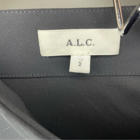 A.L.C. Dixie Black Asymmetrical Lace Ruffle Skirt Size 2 - Picture 8 of 12